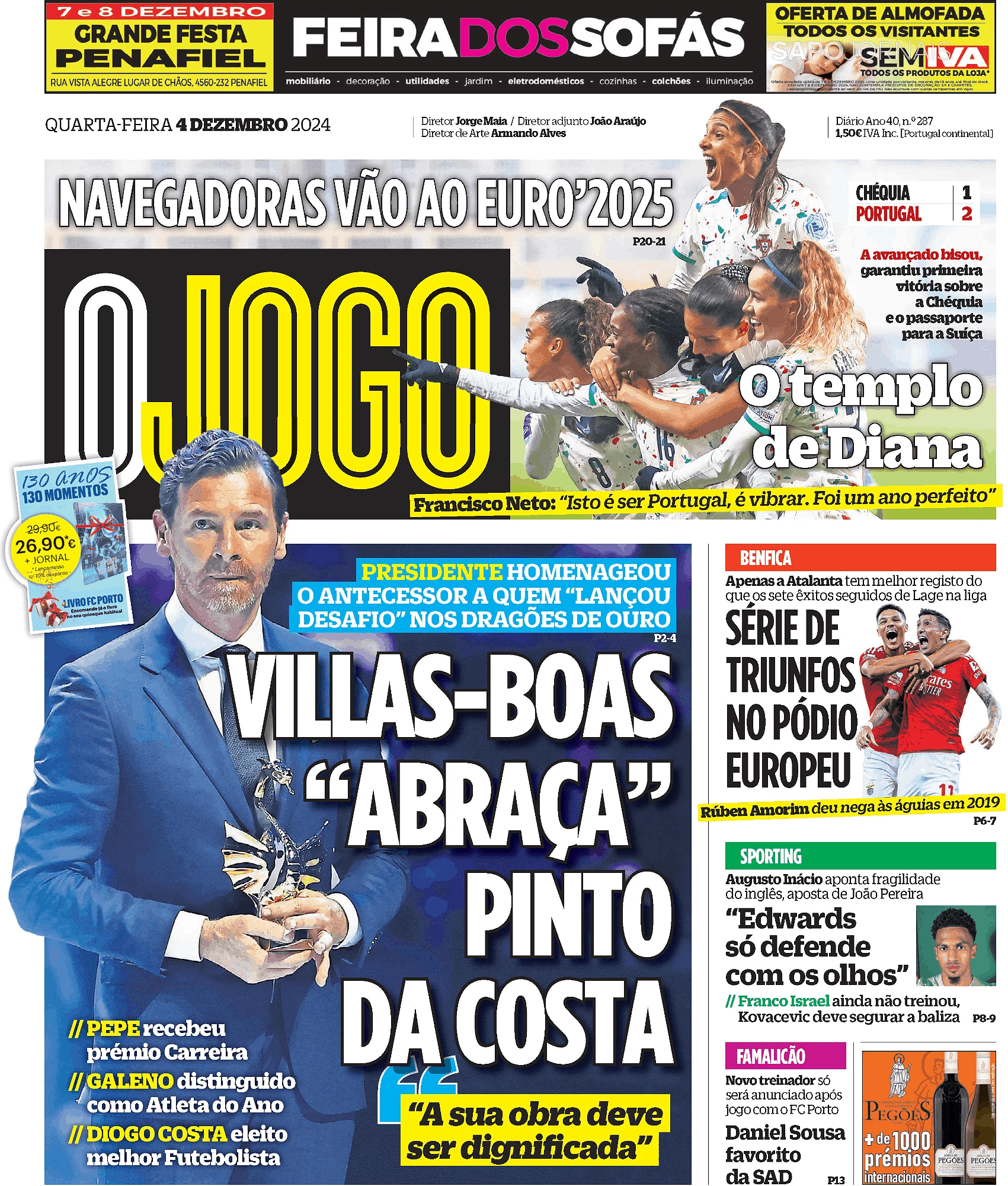 jogo Diana Silva domina manchetes da imprensa desportiva nacional