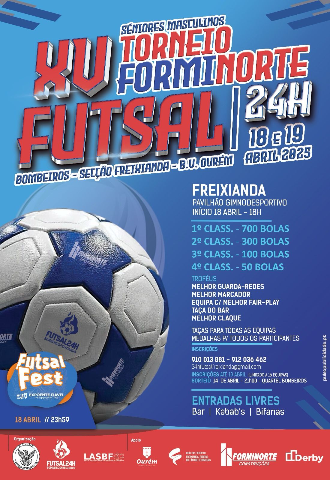 cartaz-24-horas-futsal Torneio Futsal 24H Freixianda abriu inscrições com 1 150 'bolas' para oferecer