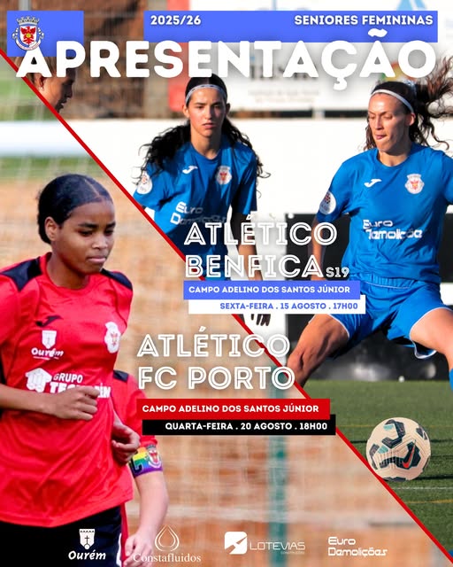 cartaz Benfica e FC Porto na apresentação do Atlético